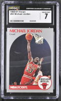 Michael Jordan 1990-91 Hoops #65 (CGC 7) at PristineAuction.com