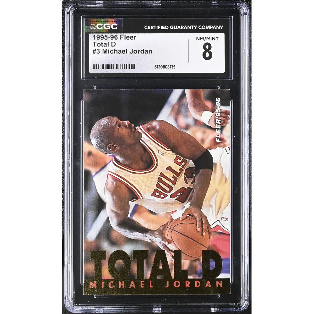 Michael Jordan 1995-96 Fleer Total D #3 (CGC 8) at PristineAuction.com