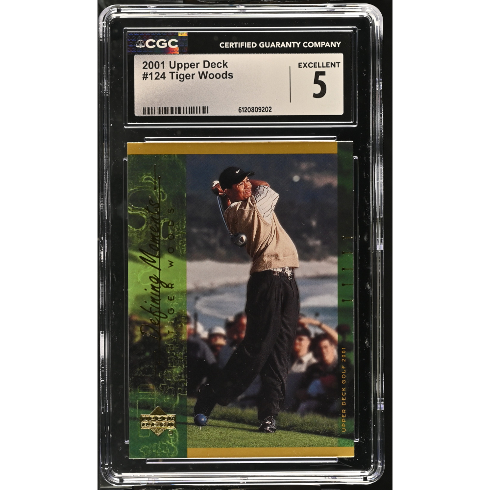 Tiger Woods 2001 Upper Deck #124 (CGC 5) at PristineAuction.com