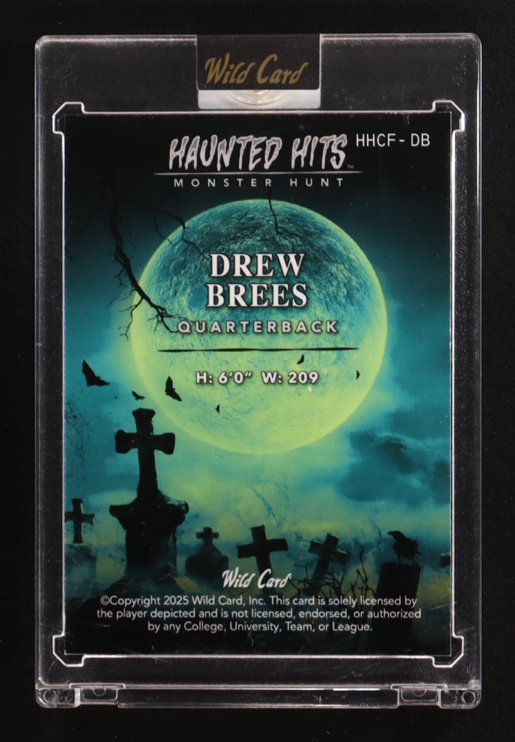 Drew Brees 2025 Wild Card Haunted Hits Monster Hunt Green Cornfield Sparkles #DB #3/3 at PristineAuction.com Drew Brees 2025 Wild Card Haunted Hits Monster Hunt Green Cornfield Sparkles #DB #3/3 at PristineAuction.com
