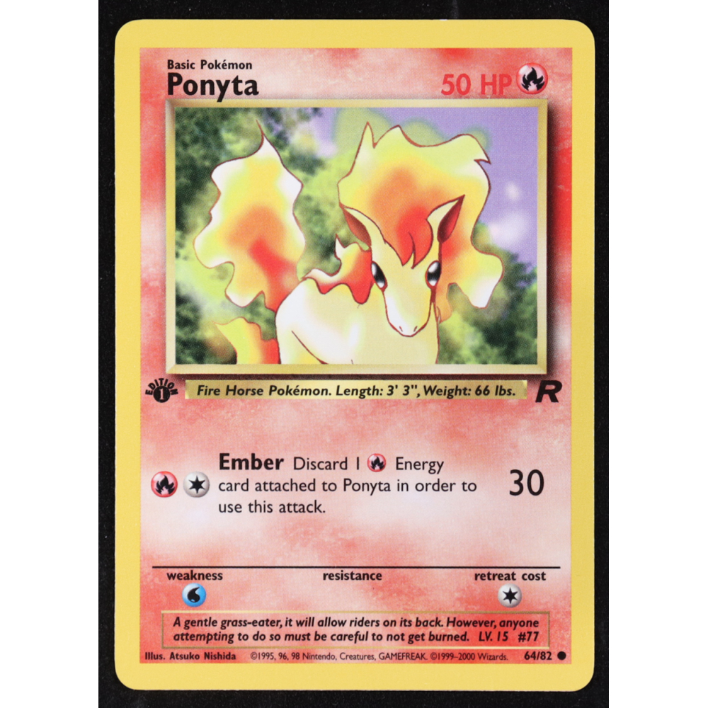 Ponyta 2000 Pokemon Team Rocket 1st Edition #64 at PristineAuction.com