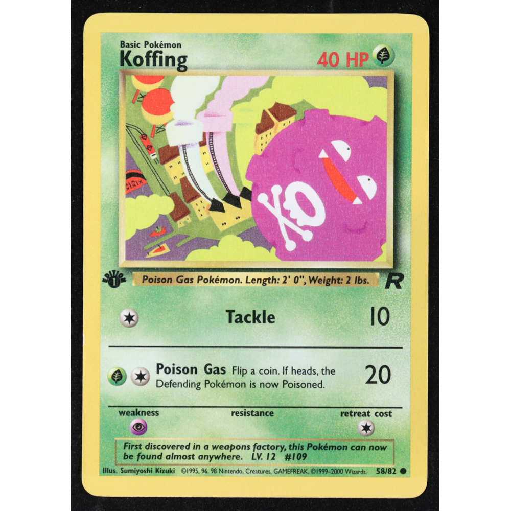 Koffing 2000 Pokemon Team Rocket 1st Edition #58 at PristineAuction.com