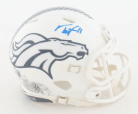 Troy Franklin Signed Broncos Salute to Service Alternate Speed Mini Helmet (Beckett) at PristineAuction.com