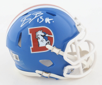 Pat Bryant Signed Broncos Throwback Alternate Speed Mini Helmet (Beckett) at PristineAuction.com