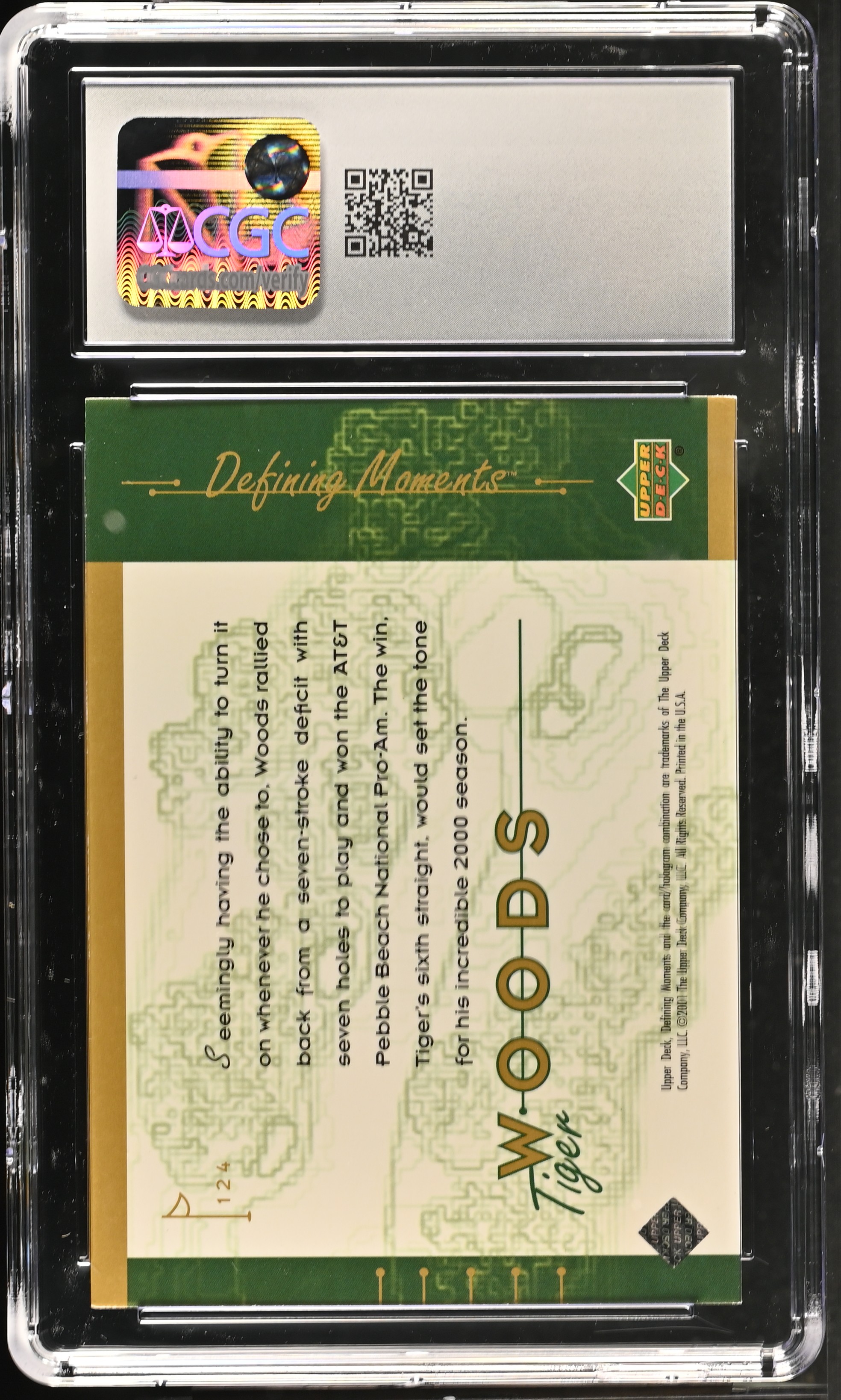 Tiger Woods 2001 Upper Deck #124 (CGC 7.5) at PristineAuction.com Tiger Woods 2001 Upper Deck #124 (CGC 7.5) at PristineAuction.com