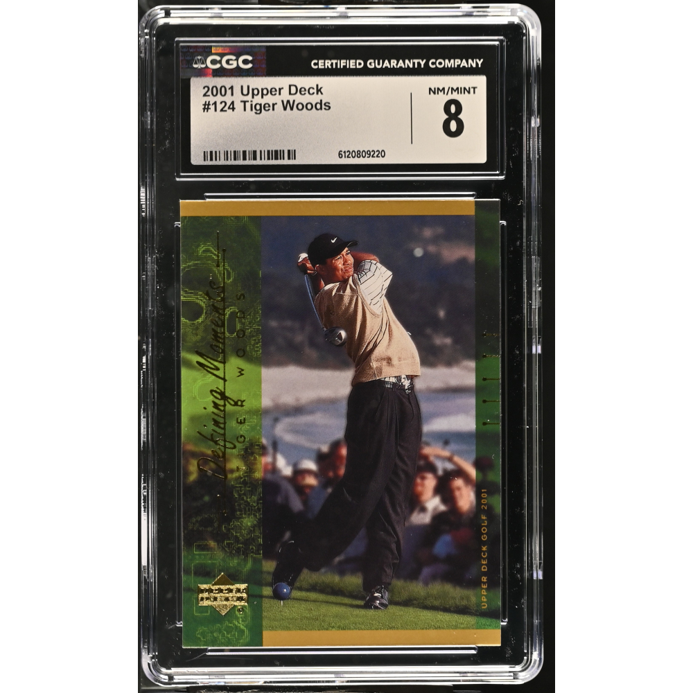 Tiger Woods 2001 Upper Deck #124 (CGC 8) at PristineAuction.com