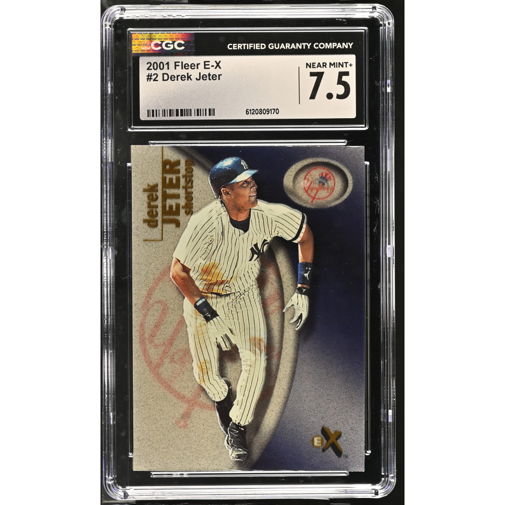 Derek Jeter 2001 Fleer E-X #2 (CGC 7.5) at PristineAuction.com