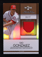 Gio Gonzalez 2012 Topps Triple Threads Relic Game-Used Memorabilia #TTUR-135 #10/27 at PristineAuction.com