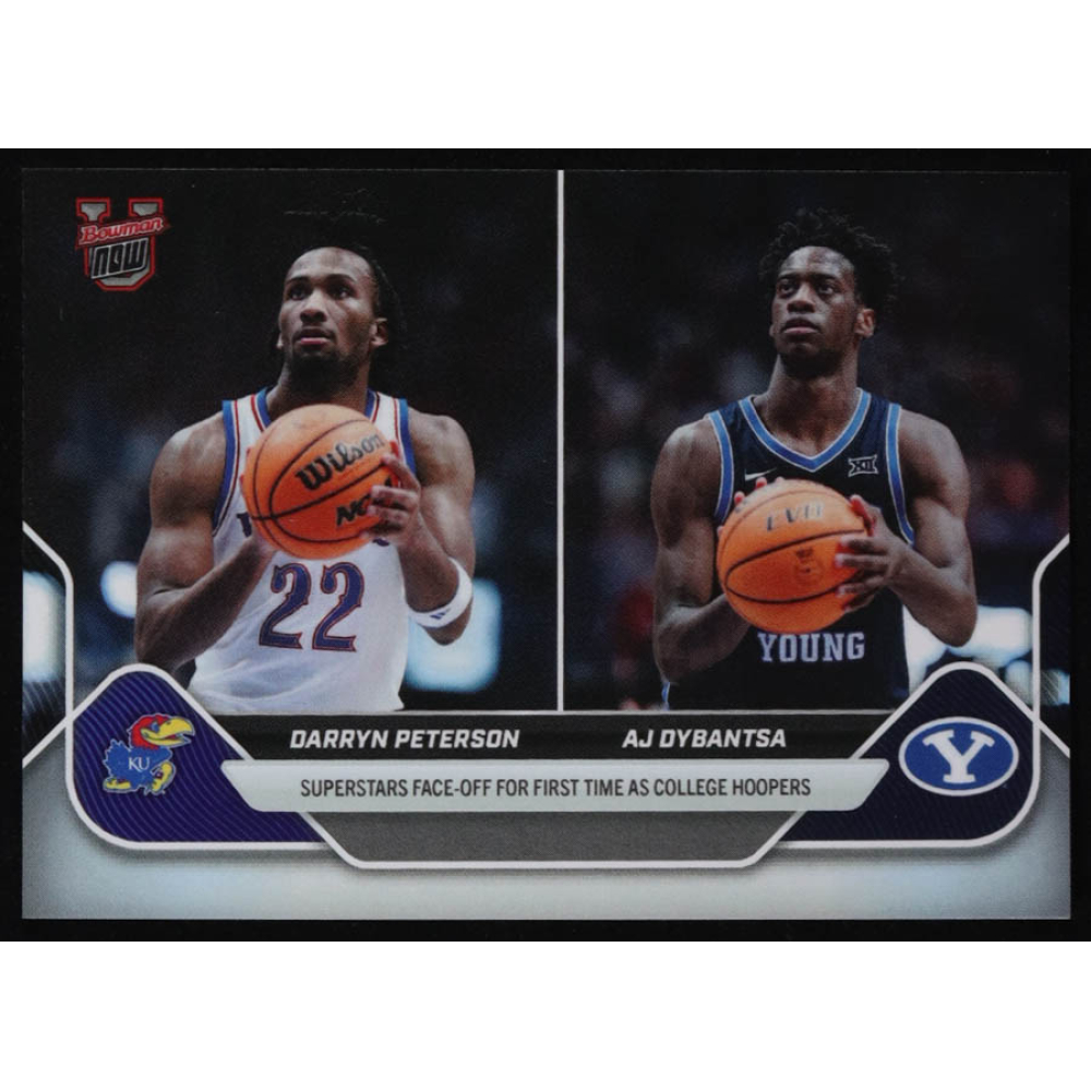 Darryn Peterson / AJ Dybantsa 2025-26 Bowman University Now #65 at PristineAuction.com