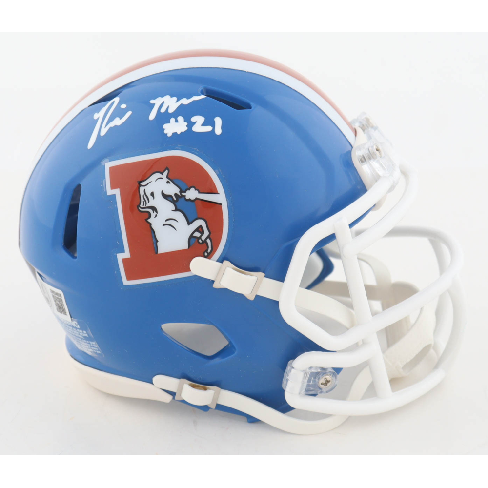 Riley Moss Signed Broncos Throwback Alternate Speed Mini Helmet (Beckett) at PristineAuction.com