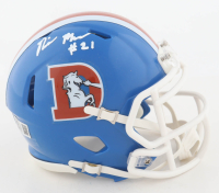 Riley Moss Signed Broncos Throwback Alternate Speed Mini Helmet (Beckett) at PristineAuction.com