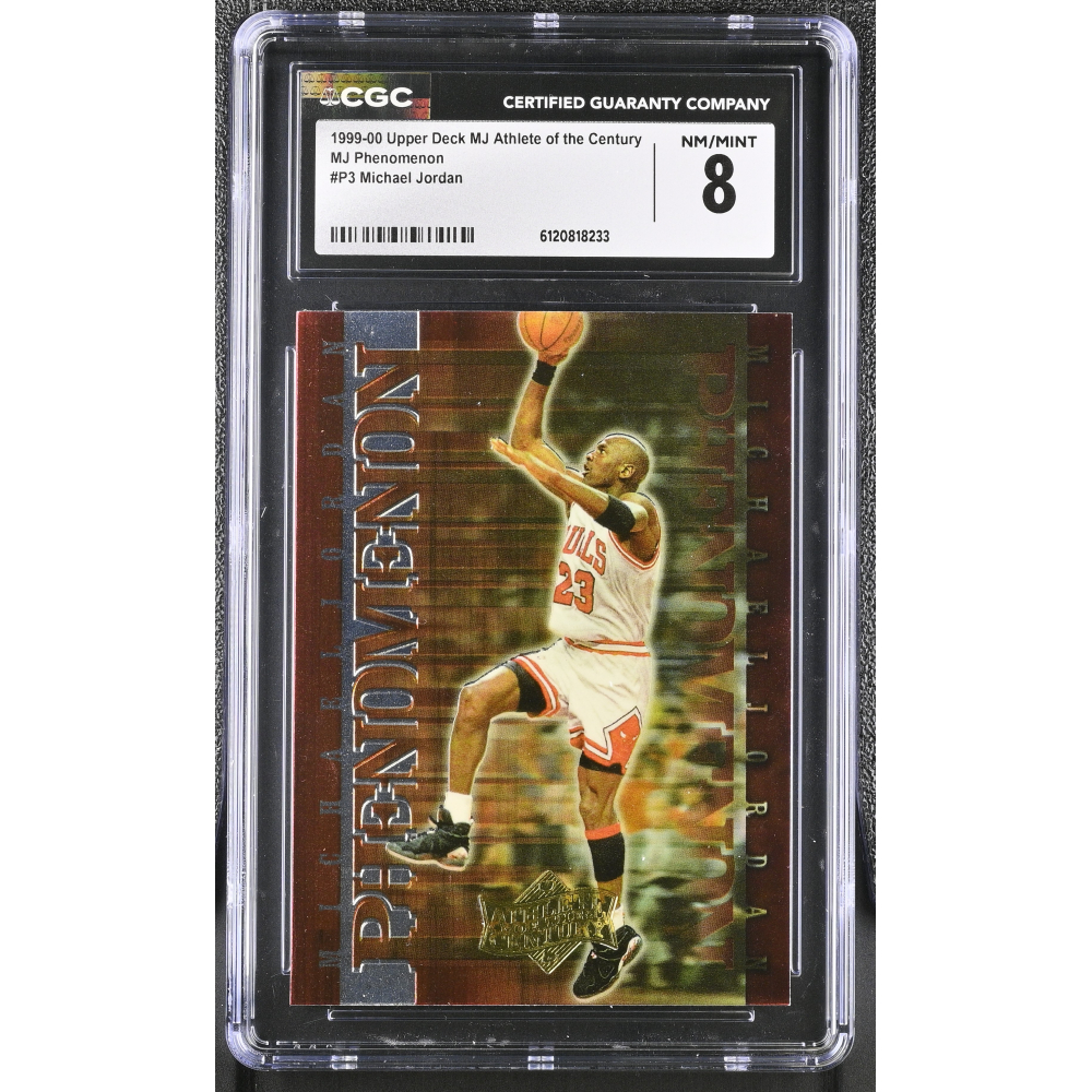 Michael Jordan 1999-00 Upper Deck MJ Athlete Of The Century MJ Phenomenon #P3 (CGC 8) at PristineAuction.com