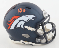 RJ Harvey Signed Broncos Speed Mini Helmet (JSA) at PristineAuction.com