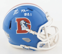 Riley Moss Signed Broncos Throwback Alternate Speed Mini Helmet (Beckett) at PristineAuction.com