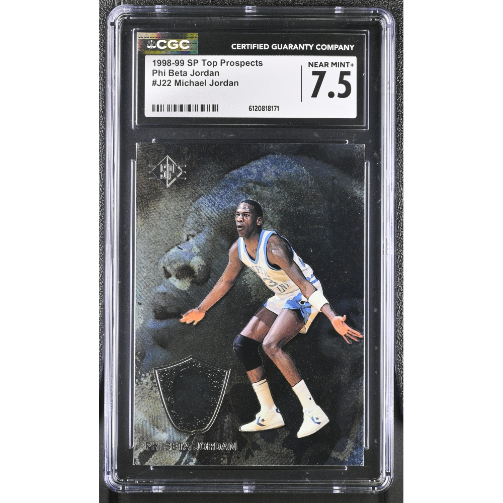Michael Jordan 1998-99 SP Top Prospects Phi Beta Jordan #J22 (CGC 7.5) at PristineAuction.com
