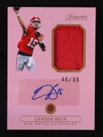 Carson Beck 2024 Keepsake Sports Edition Gem Patch Autograph Pink #GPA-CB RC #48/99 at PristineAuction.com
