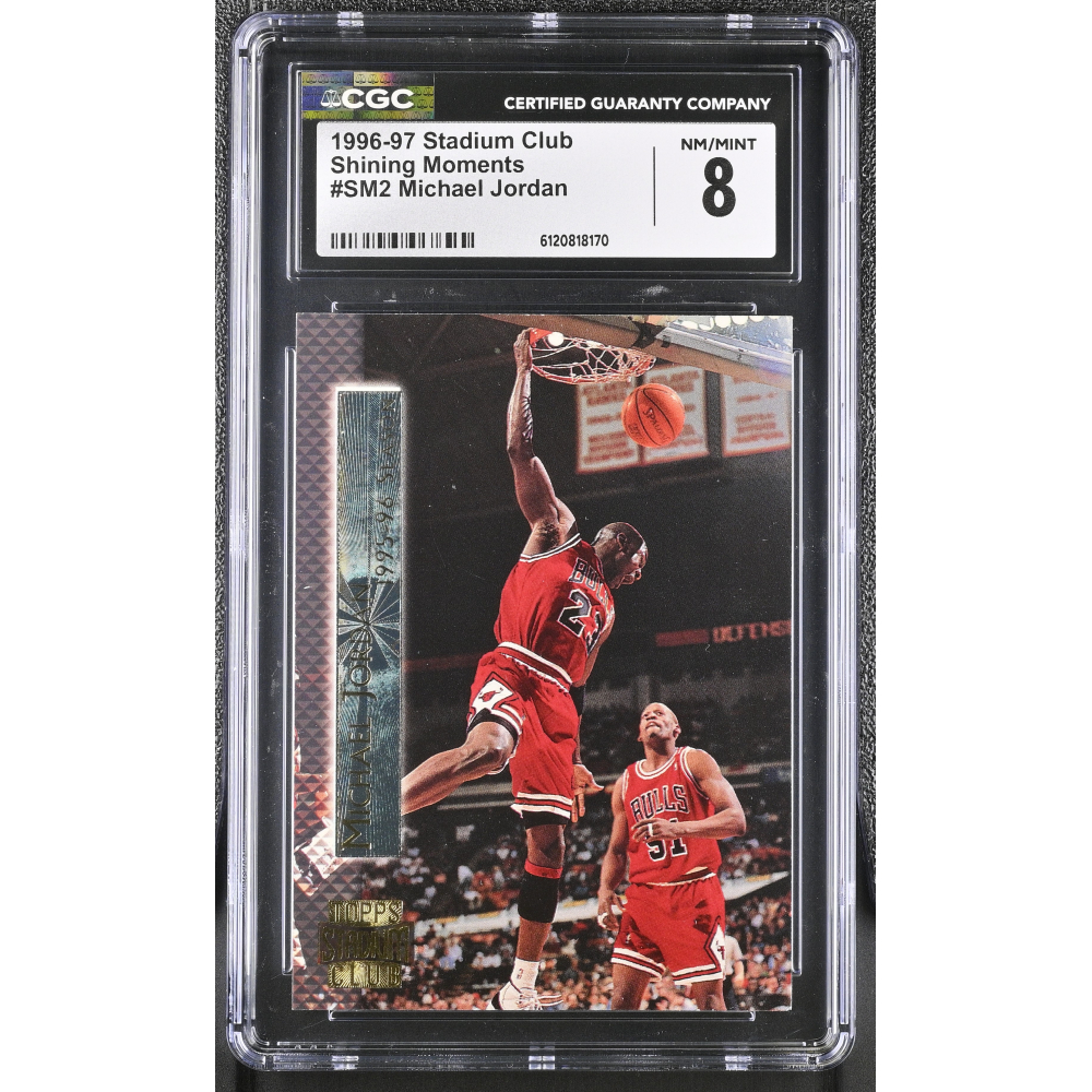 Michael Jordan 1996-97 Stadium Club Shining Moments #SM2 (CGC 8) at PristineAuction.com