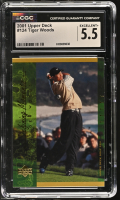 Tiger Woods 2001 Upper Deck #124 (CGC 5.5) at PristineAuction.com