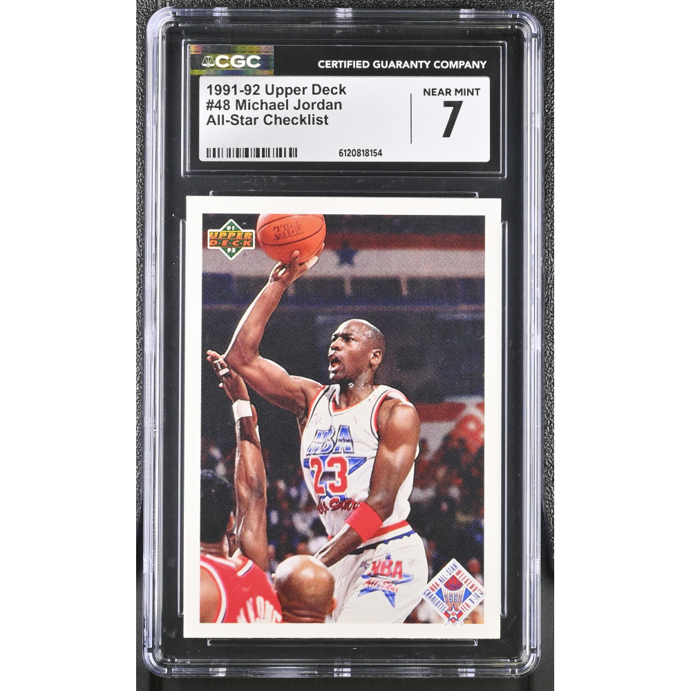 Michael Jordan 1991-92 Upper Deck All-Star Checklist #48 (CGC 7) at PristineAuction.com