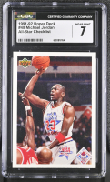 Michael Jordan 1991-92 Upper Deck All-Star Checklist #48 (CGC 7) at PristineAuction.com