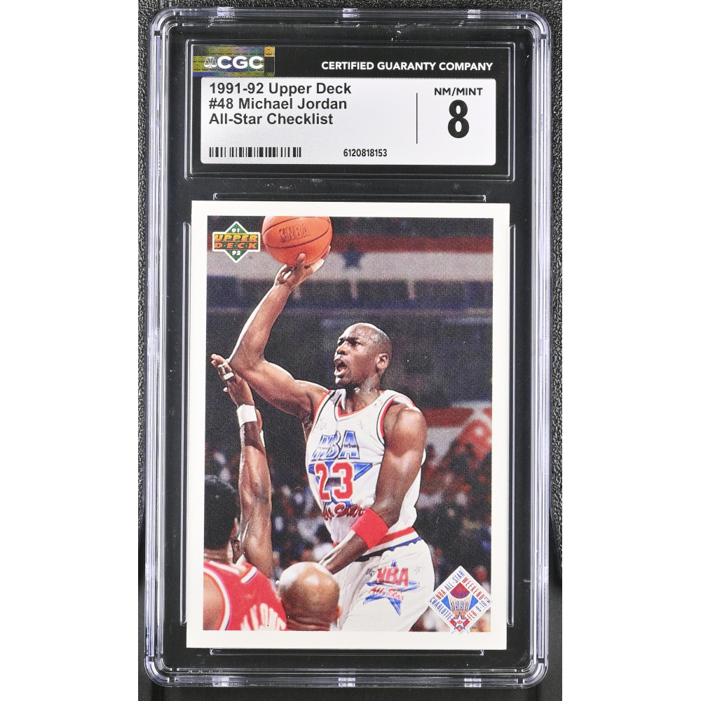 Michael Jordan 1991-92 Upper Deck All-Star Checklist #48 (CGC 8) at PristineAuction.com