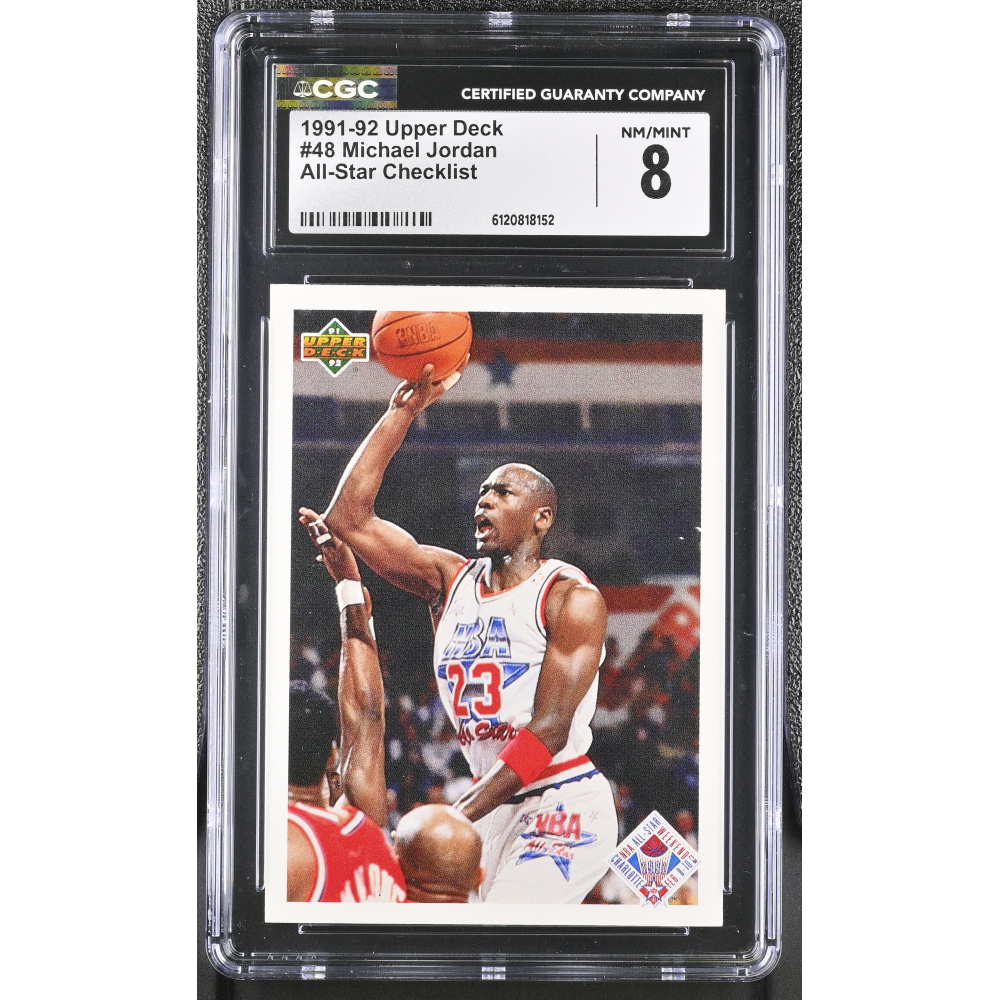 Michael Jordan 1991-92 Upper Deck All-Star Checklist #48 (CGC 8) at PristineAuction.com