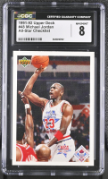 Michael Jordan 1991-92 Upper Deck All-Star Checklist #48 (CGC 8) at PristineAuction.com