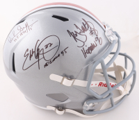 Eddie George, Archie Griffin & Troy Smith Signed Ohio State Buckeyes Full-Size Speed Helmet Inscribed "Heisman 95", "H.T. 1974/75" & "Heisman 06" (Beckett) at PristineAuction.com