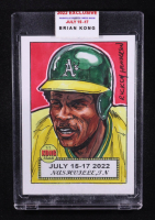 Rickey Henderson | Athletics | Original Art Sketch Card by Brian Kong (1/1 Original Art) at PristineAuction.com