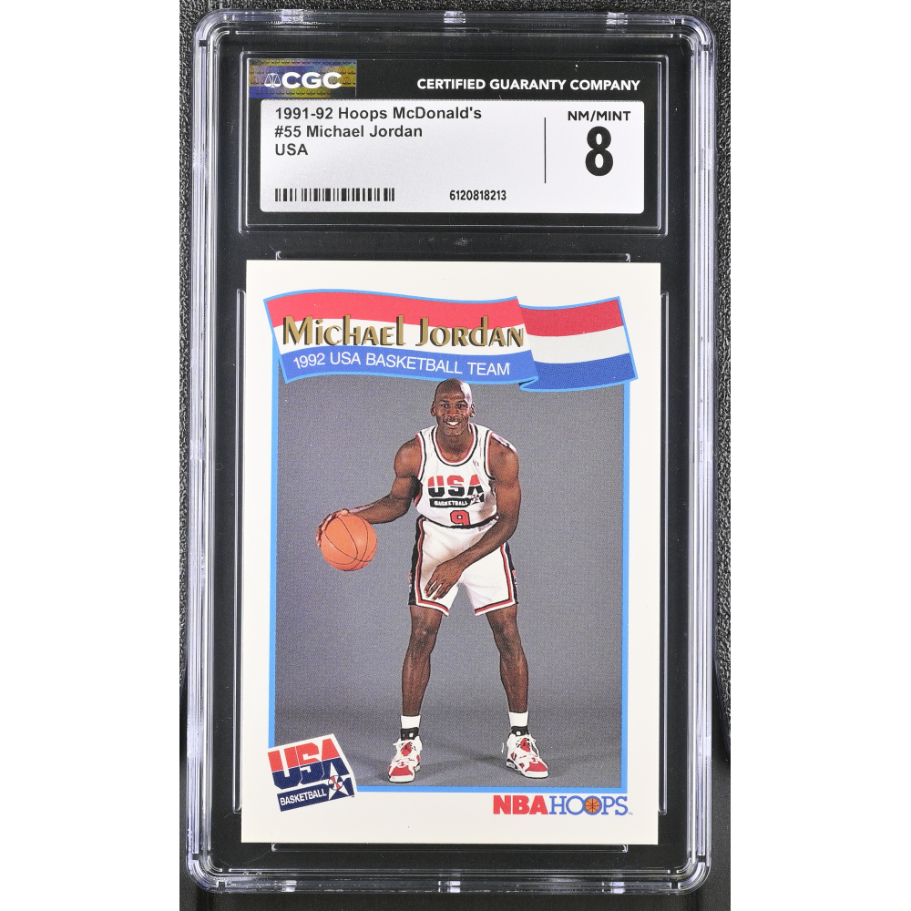 Michael Jordan 1991-92 Hoops McDonald's USA #55 (CGC 8) at PristineAuction.com