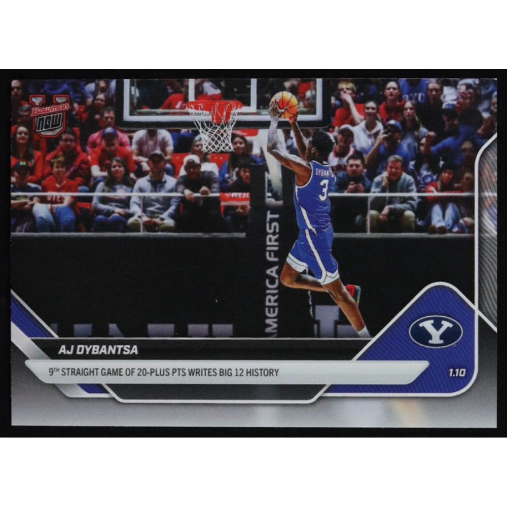 AJ Dybantsa 2025-26 Bowman University Now #50 RC at PristineAuction.com