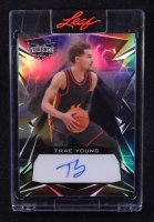 Trae Young 2023 Leaf Vibrance Prismatic Black Autograph #BATY2 #4/4 at PristineAuction.com
