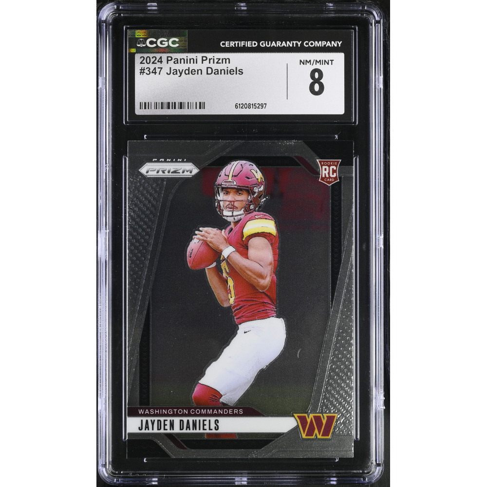Jayden Daniels 2024 Panini Prizm #347 (CGC 8) at PristineAuction.com