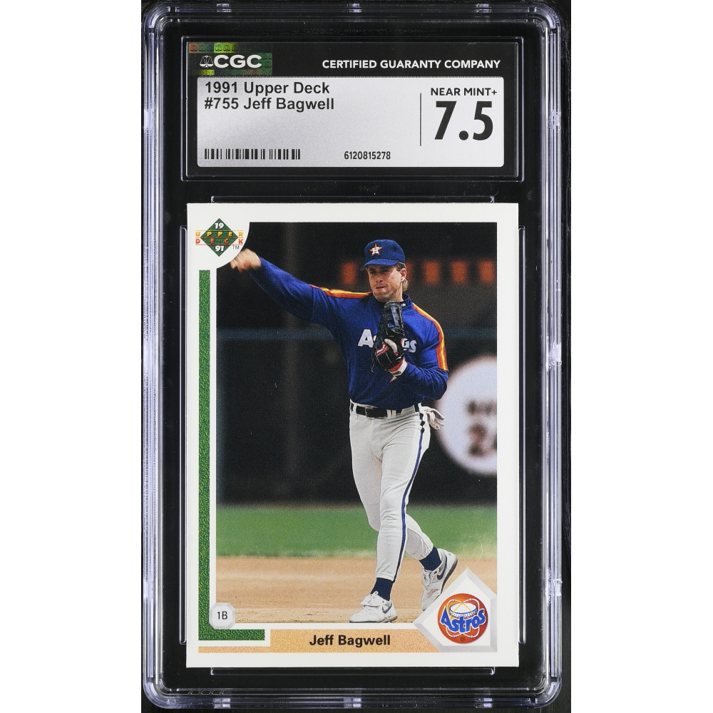 Jeff Bagwell 1991 Upper Deck #755 (CGC 7.5) at PristineAuction.com