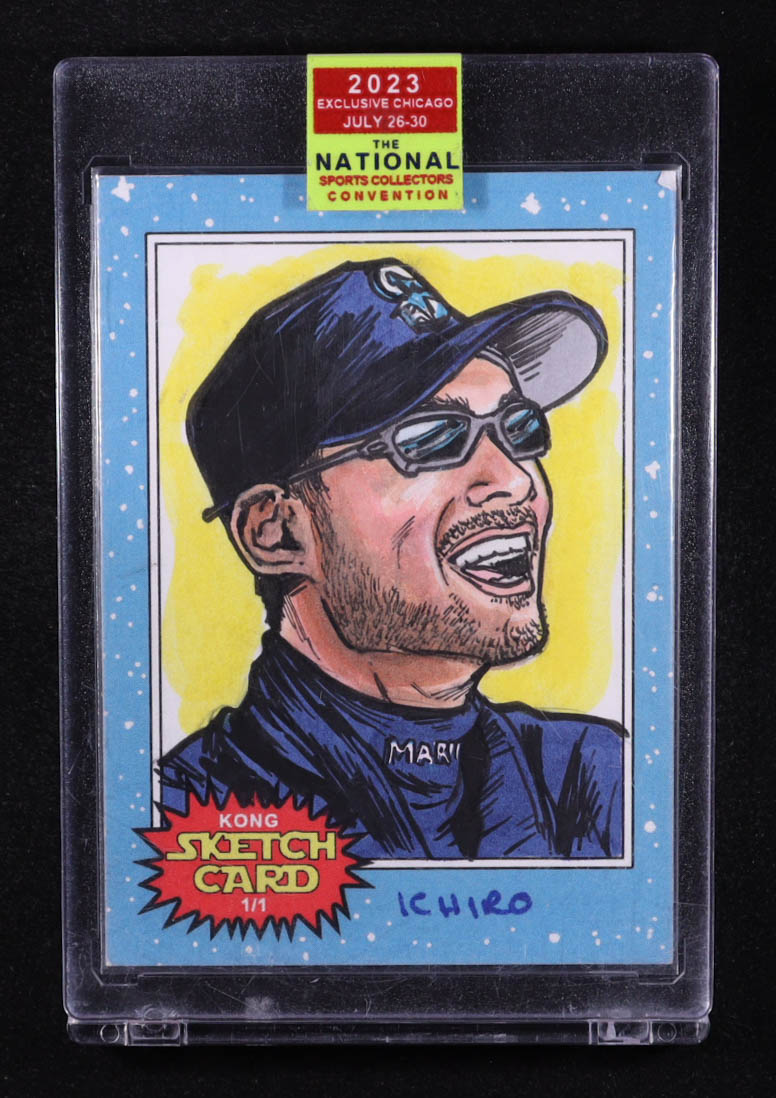 Ichiro Suzuki | Mariners | Original Art Sketch Card by Brian Kong (1/1 Original Art) at PristineAuction.com Ichiro Suzuki | Mariners | Original Art Sketch Card by Brian Kong (1/1 Original Art) at PristineAuction.com