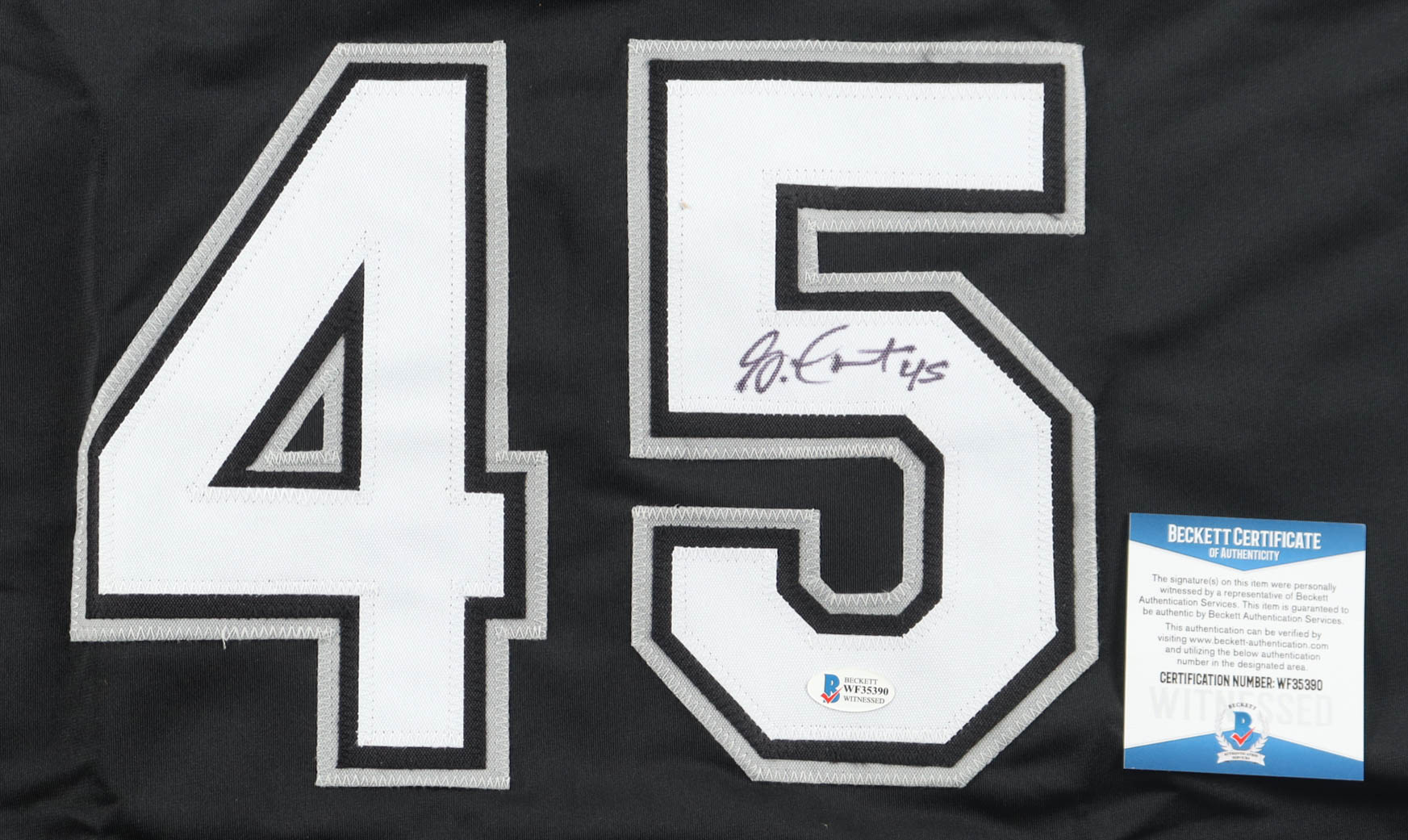 Garrett Crochet Signed Jersey (Beckett) at PristineAuction.com Garrett Crochet Signed Jersey (Beckett) at PristineAuction.com