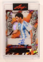 Julian Alvarez 2026 Leaf Sports Heroes Loud and Clear Autographs Clear Red Crystal #LCJA2 #1/1 at PristineAuction.com