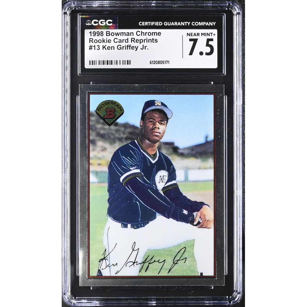 Ken Griffey Jr. 1998 Bowman Chrome Rookie Card Reprints #13 (CGC 7.5) at PristineAuction.com