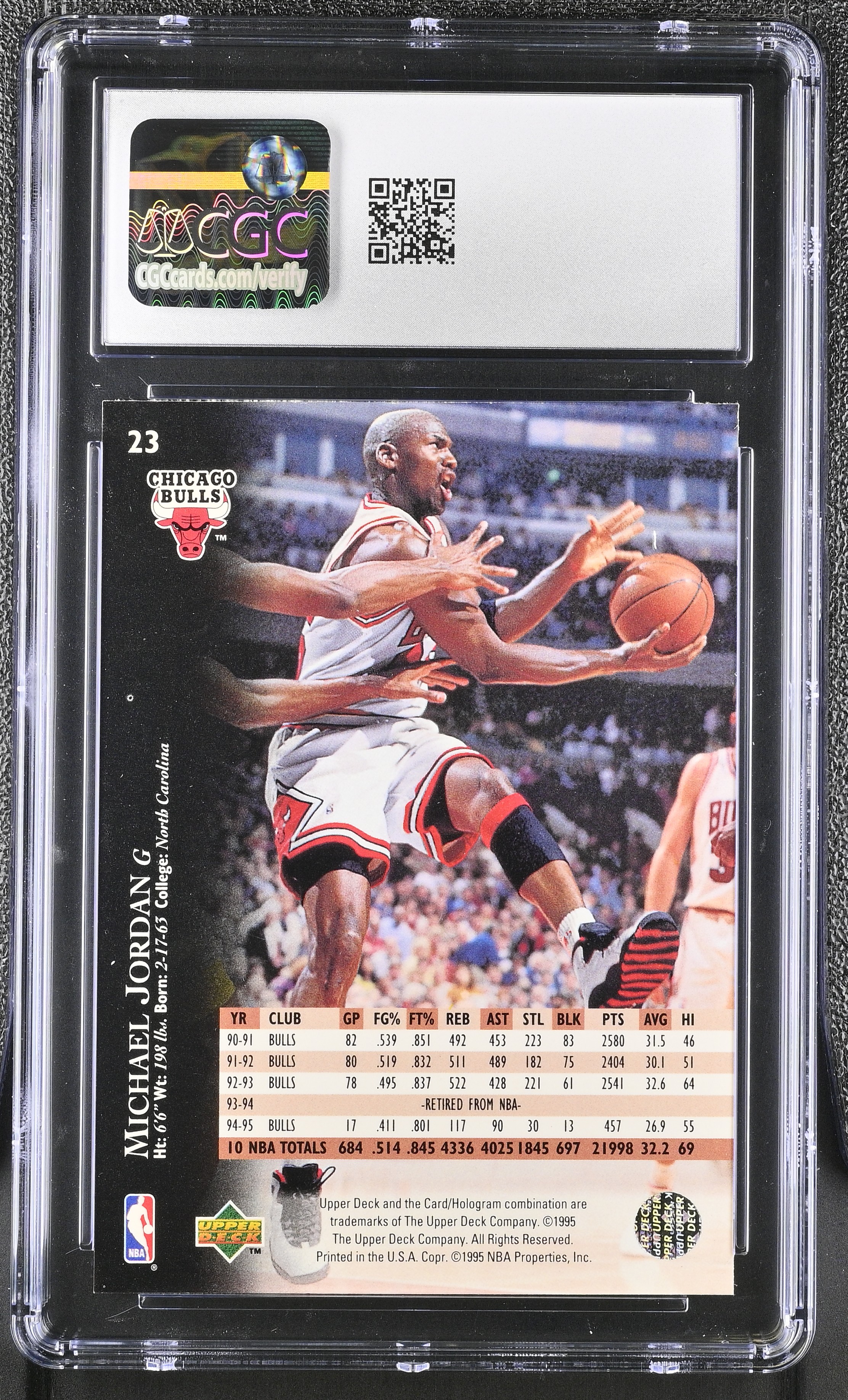 Michael Jordan 1995-96 Upper Deck #23 (CGC 8) at PristineAuction.com Michael Jordan 1995-96 Upper Deck #23 (CGC 8) at PristineAuction.com