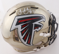Julio Jones Signed Falcons Full-Size Authentic On-Field Chrome Speed Helmet (Beckett) at PristineAuction.com