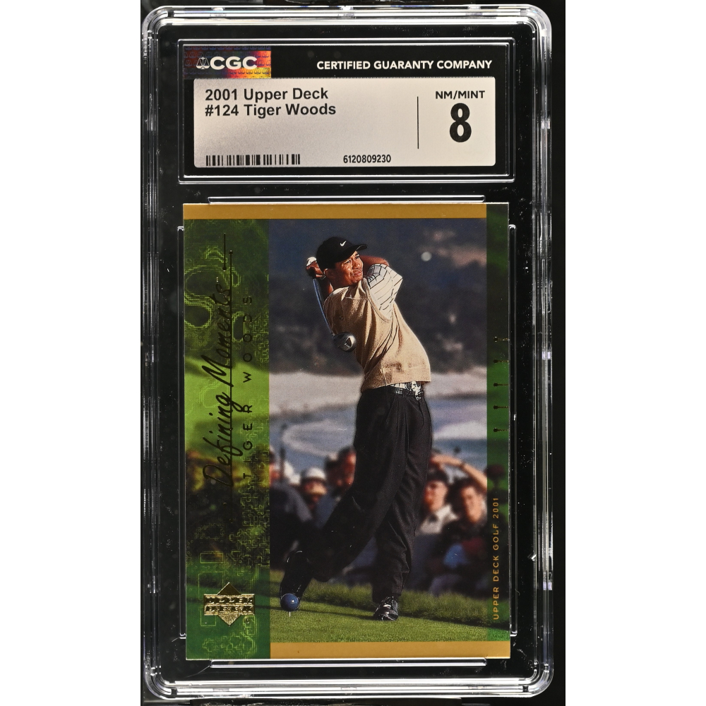 Tiger Woods 2001 Upper Deck #124 (CGC 8) at PristineAuction.com