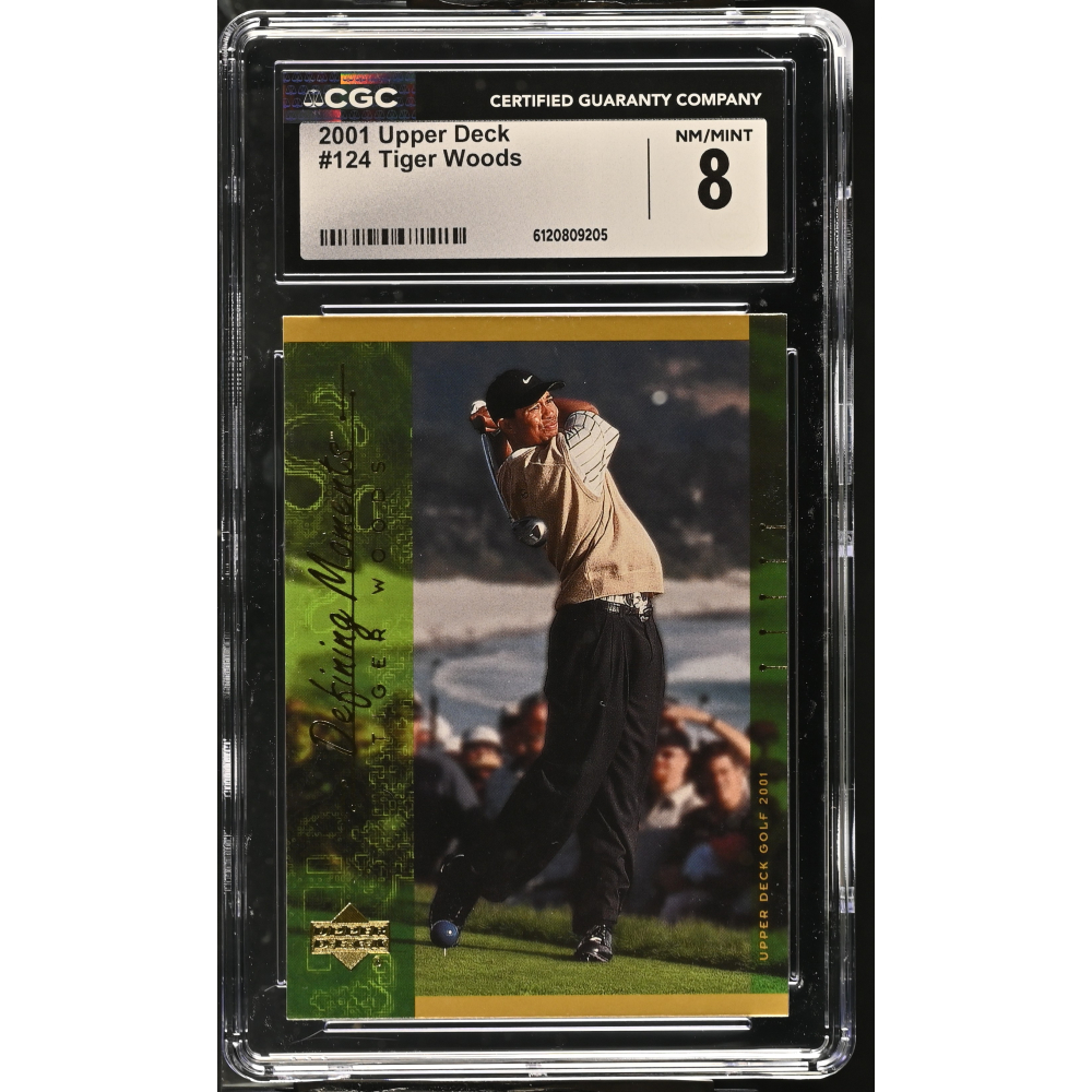 Tiger Woods 2001 Upper Deck #124 (CGC 8) at PristineAuction.com