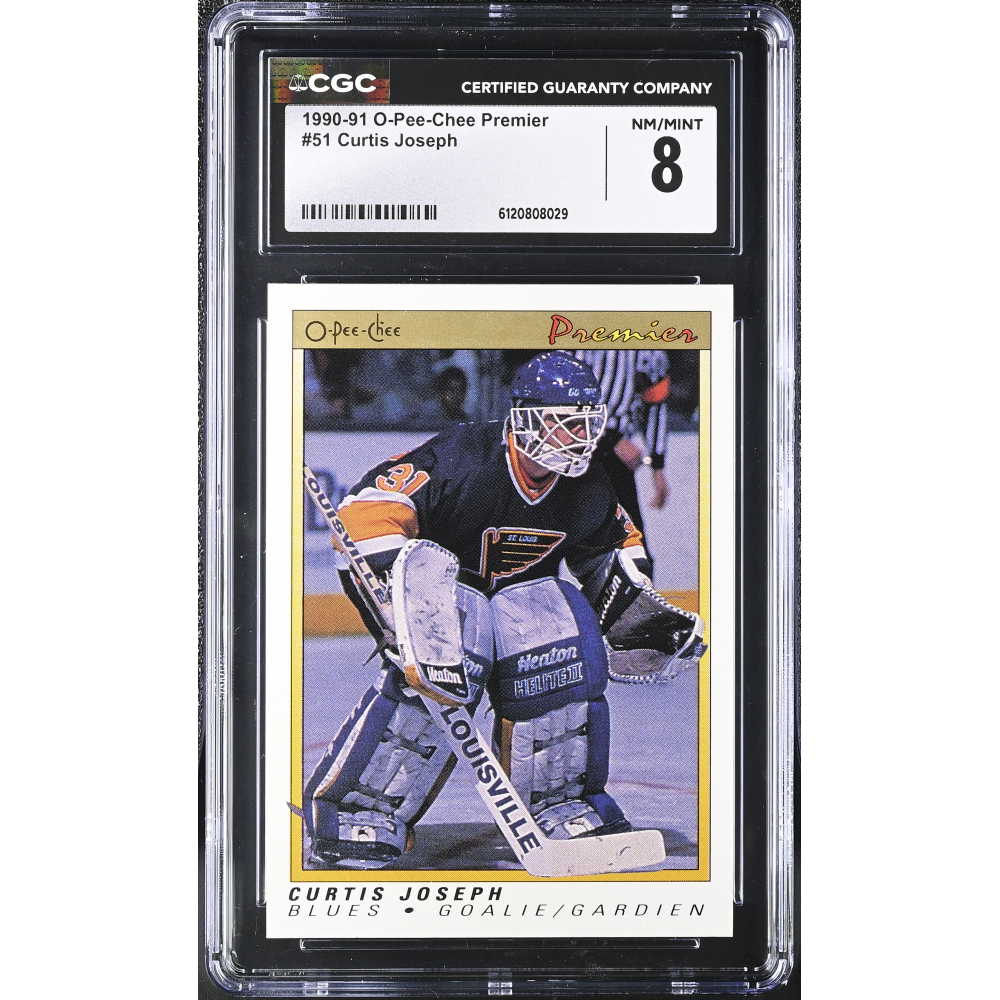 Curtis Joseph 1990-91 O-Pee-Chee Premier #51 (CGC 8) at PristineAuction.com