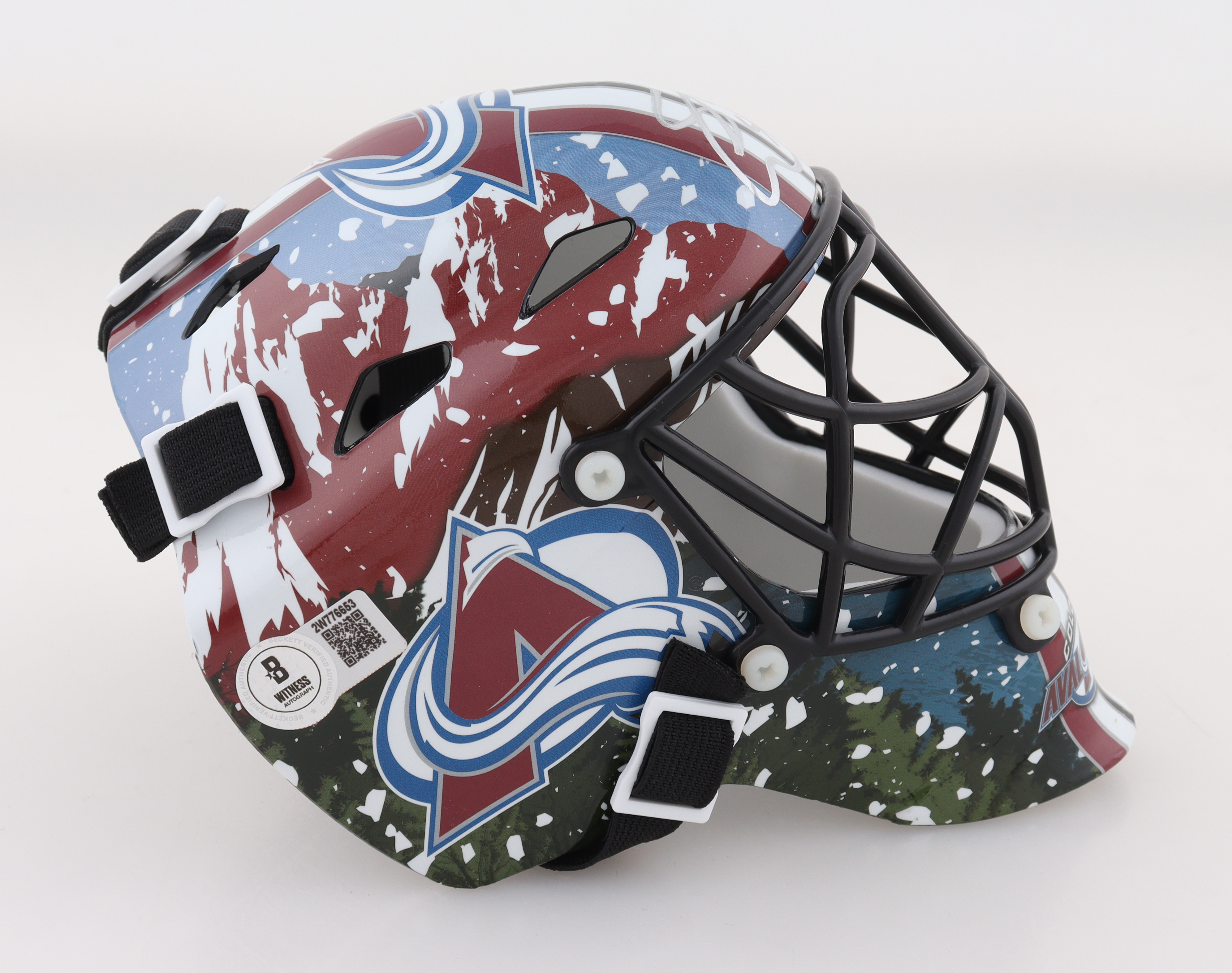 Scott Wedgewood Signed Avalanche Mini Goalie Mask (Beckett) at PristineAuction.com Scott Wedgewood Signed Avalanche Mini Goalie Mask (Beckett) at PristineAuction.com