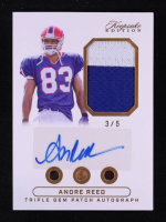 Andre Reed 2024 Keepsake Sports Edition Triple Gem Patch Autograph #244 #3/5 at PristineAuction.com