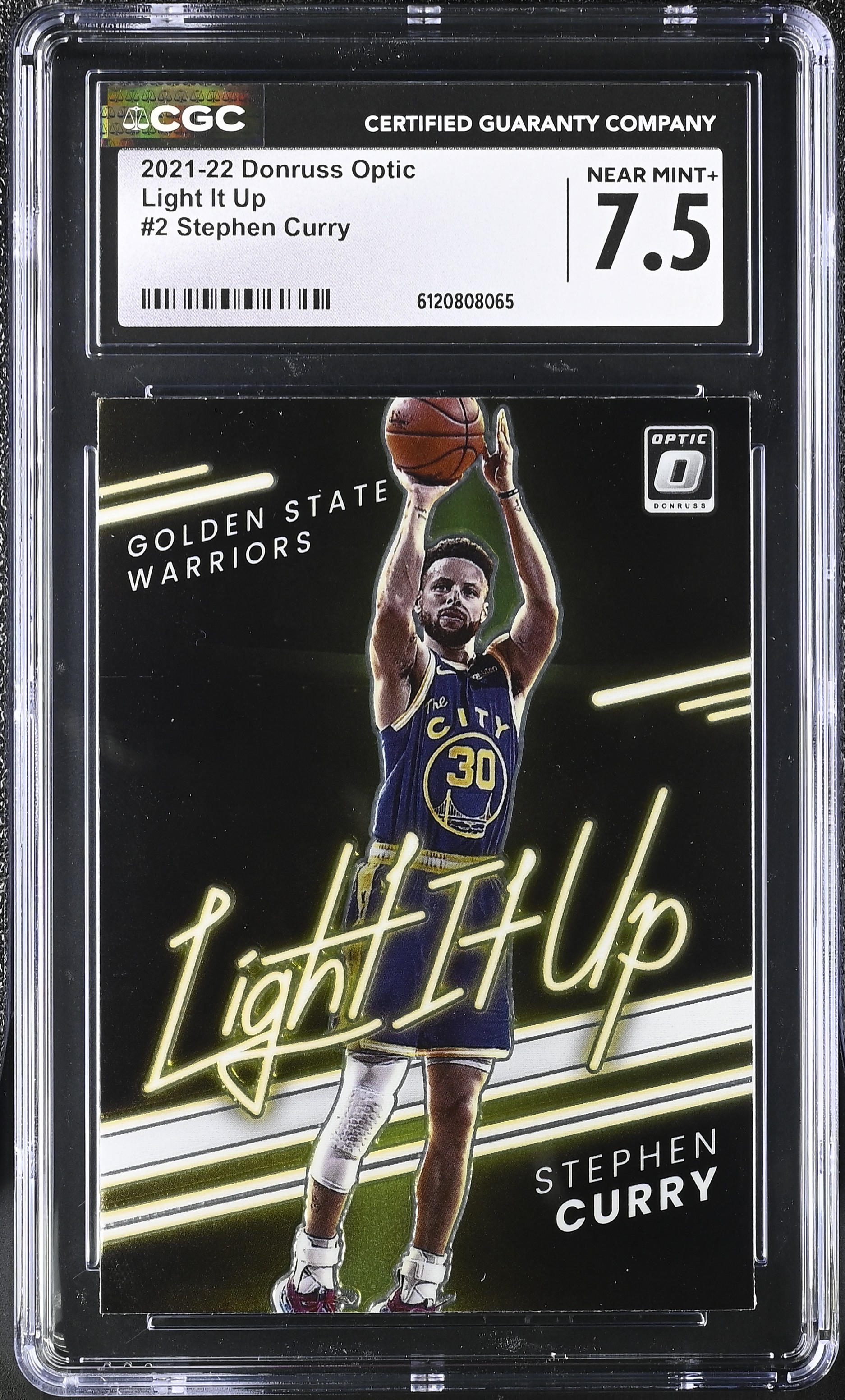 Stephen Curry 2021-22 Donruss Optic Light It Up #2 (CGC 7.5) at PristineAuction.com Stephen Curry 2021-22 Donruss Optic Light It Up #2 (CGC 7.5) at PristineAuction.com