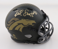 Rod Smith Signed Broncos Salute to Service Alternate Speed Mini Helmet (Beckett) at PristineAuction.com