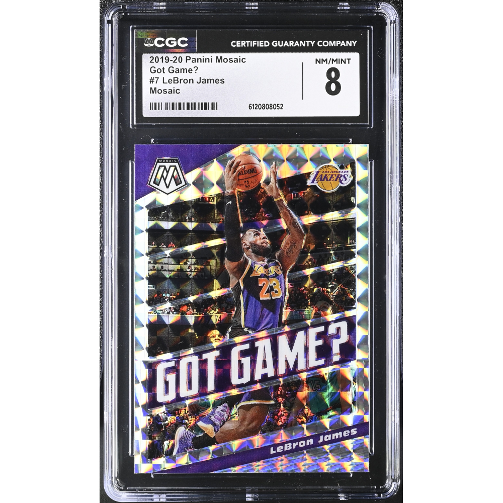 LeBron James 2019-20 Panini Mosaic Got Game? Mosaic #7 (CGC 8) at PristineAuction.com