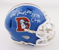 Rod Smith Signed Broncos Throwback Alternate Speed Mini Helmet Inscribed "2X SB Champs" (Beckett) at PristineAuction.com