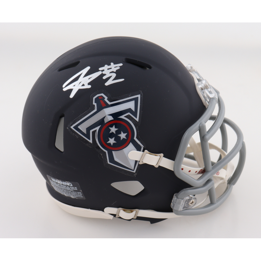 Tyjae Spears Signed Titans 'T-Sword' Alternate Speed Mini Helmet (Beckett) at PristineAuction.com